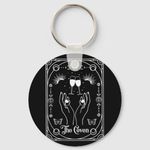 Gothic Witchy Coven Bride Tarot Halloween Bachelor Key Ring