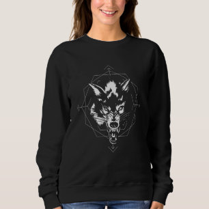 Gothic Wolf Punk Mythical Black Dark Festival Occu Sweatshirt