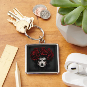 Gothic Woman Key Ring
