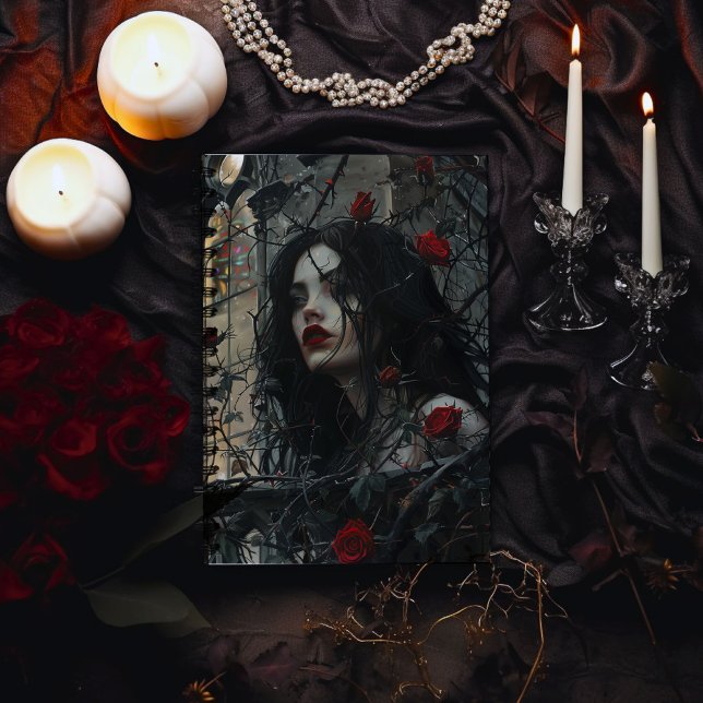 Gothic Woman on Castle Balcony Notebook (Creator Uploaded)