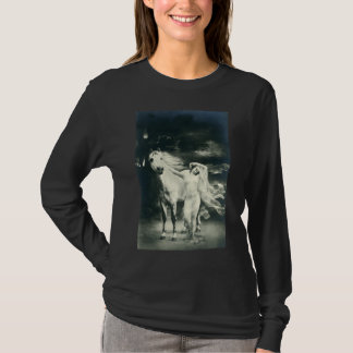 Gothic woman with white horse T-Shirt