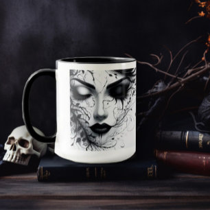 Gothic Woman's Face Mug