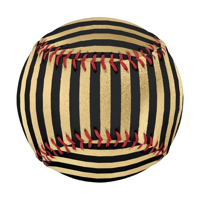 Gothic Yellow Stripe Striped Pattern Baseball (Front)