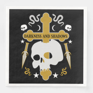 Goths Skull And Cross Gothic's Napkin