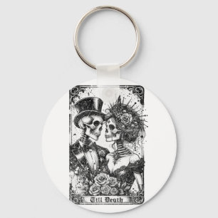 Gotic Bachelorette Party Tee Bride And Groom Tarot Key Ring