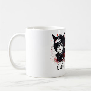 Gótica fanfarrona para él: Chico ama al gato Coffee Mug