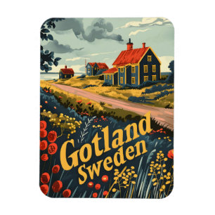 Gotland Sweden tavel ad Magnet