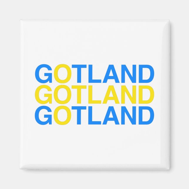 GOTLAND Swedish Flag Magnet (Front)