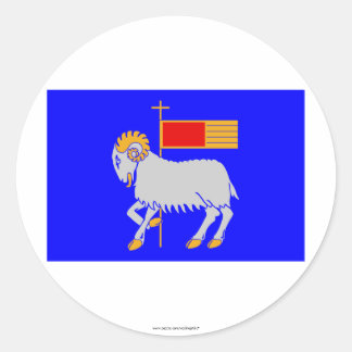 Gotlands län flag classic round sticker