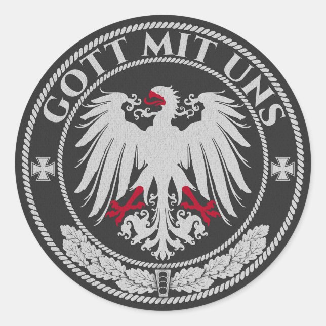 Gott Mit Uns - God With US Christianity Christmas Classic Round Sticker (Front)
