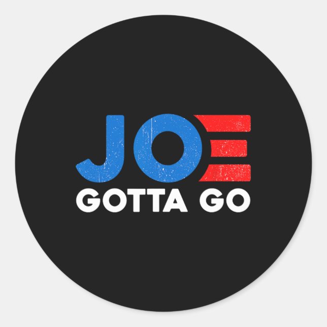 Gotta Go Save America Vote 2024 Men Women Politica Classic Round Sticker (Front)