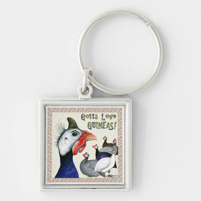 Gotta Love Guineas! Key Ring (Front)