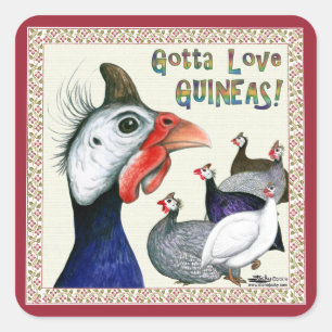 Gotta Love Guineas! Square Sticker