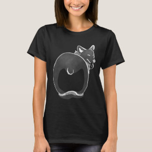 Gotta Love That Corgi Butt White Fitted V Neck T-Shirt