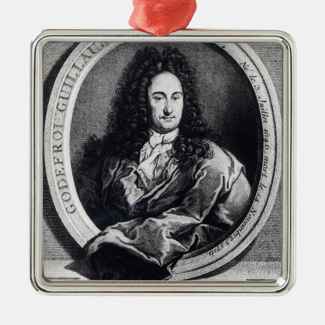 Gottfried Wilhelm Leibniz Metal Tree Decoration (Front)