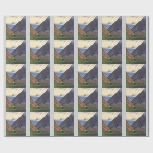 Gotthard Pass mountain pass in the Alps Wrapping Paper