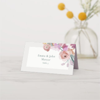 Gouache Blossoms Place Card