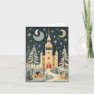 Gouache Vintage Retro Christmas Card