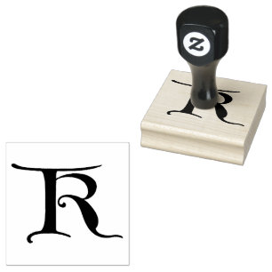Goudy-Lombardic Gothic Versal Capital Letter K Rubber Stamp