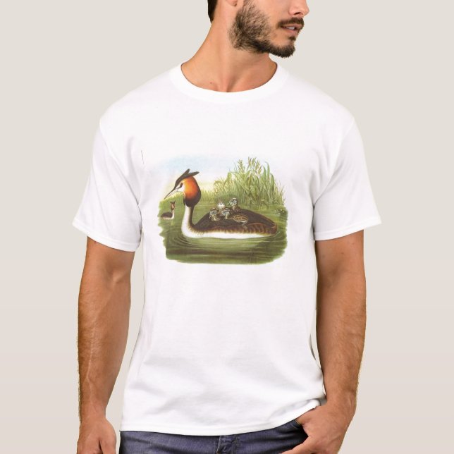 Gould - Great Crested Grebe - Podiceps cristatus T-Shirt (Front)