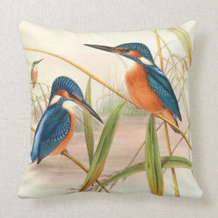 Gould Kingfishers Throw Pillow