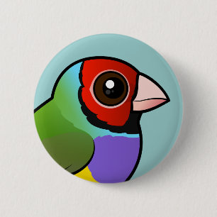 Gouldian Finch 6 Cm Round Badge