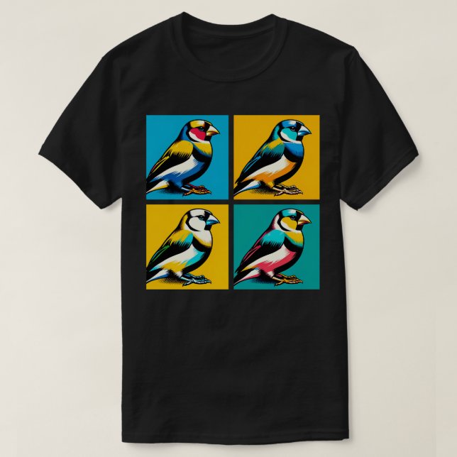 Gouldian Finch Art Cool Birds T-Shirt (Design Front)