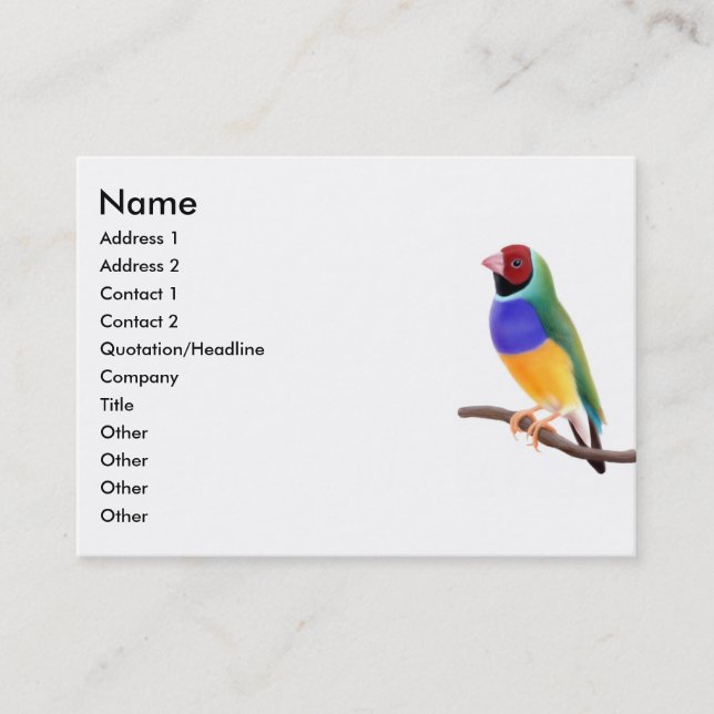Gouldian Finch Business Cards (Front)