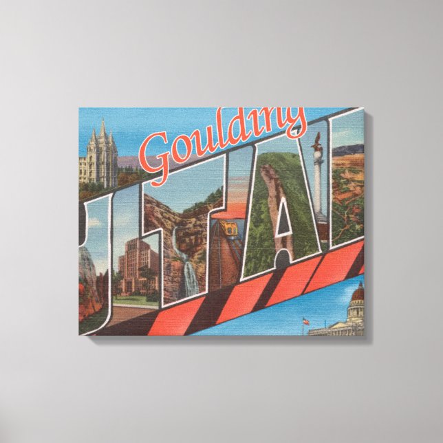 Goulding, Utah - Large Letter Scenes Canvas Print (Front)