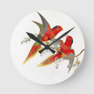 Goulds Lorikeet Birds Clock
