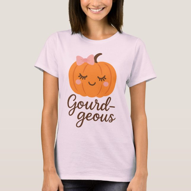 Gourd-geous - Funny Pumpkin - Halloween T-Shirt (Front)