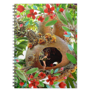 Gourd with Red Flowers and Fairy Notebook