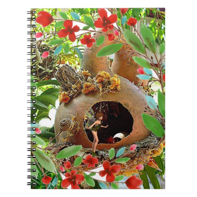 Gourd with Red Flowers and Fairy Notebook (Front)