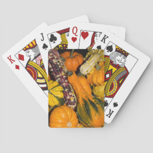 Gourds and Corn Assortment Photography Playing Cards