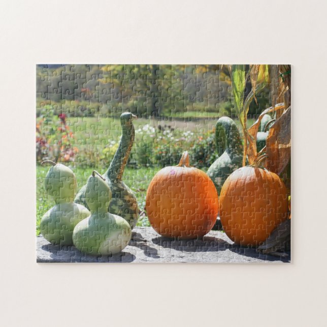 Gourds And Pumpkins Farm Stand 2 Fall  Jigsaw Puzzle (Horizontal)