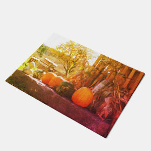 Gourds And Pumpkins Farm Stand Abstract  Doormat