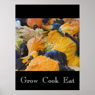 Gourds-Grow Cook Eat Poster