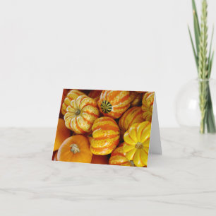 Gourds Pumpkins Fall Autumn Thanksgiving Note Card