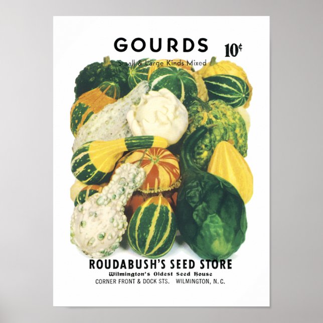Gourds Vintage Seed Packet Poster (Front)