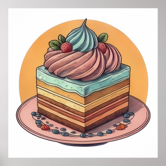 Gourmet Cake Poster (Front)