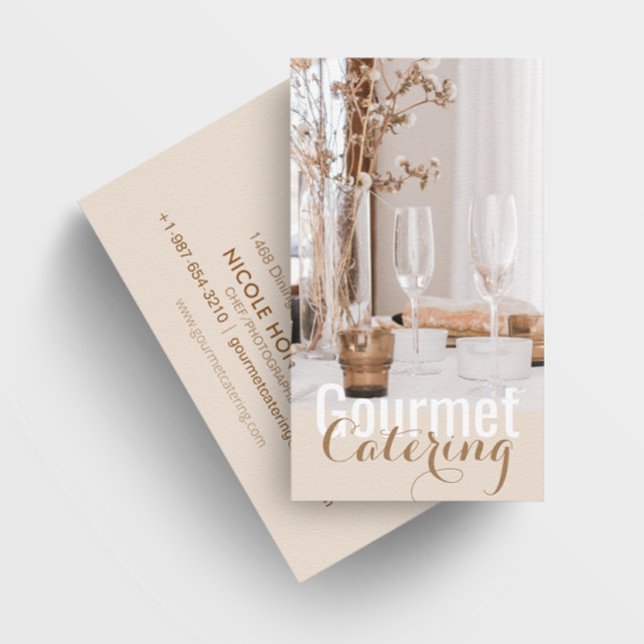 Gourmet Catering Business Card (Creator Uploaded)