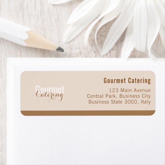 Gourmet Catering Business Return Address Label (Insitu)