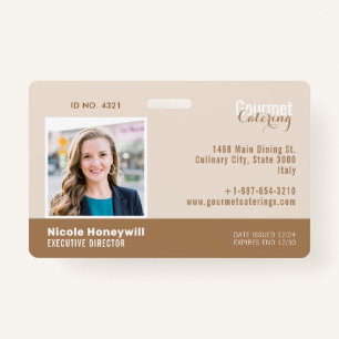 Gourmet Catering Company Badge ID Badge