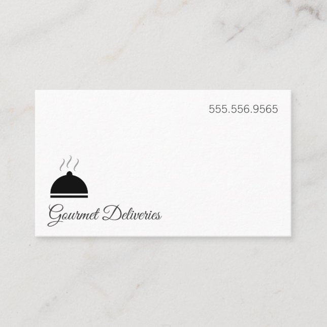 Gourmet Catering Cooking Services Business Card (Front)