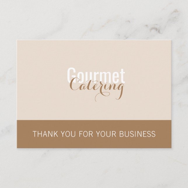 Gourmet Catering Package Insert Card (Front)