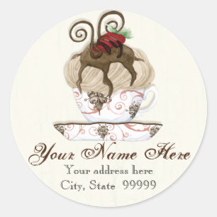 Gourmet Chocolate Mousse, Address Stickers