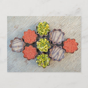 Gourmet Chocolates Food Photography Postcard