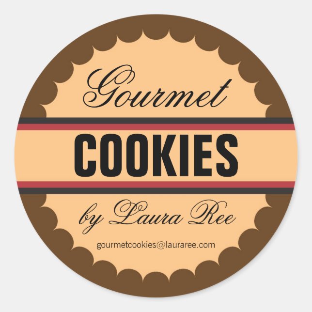 Gourmet Cookie Sticker (Front)