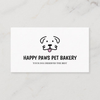 Gourmet Dog Treat Bakery QR Code Business Card