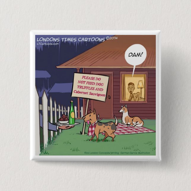 Gourmet Dogs Funny 15 Cm Square Badge (Front)